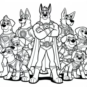 free printable paw patrol mighty pups coloring pages