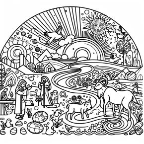 days of creation coloring pages for preschoolers