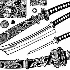 katana coloring pages