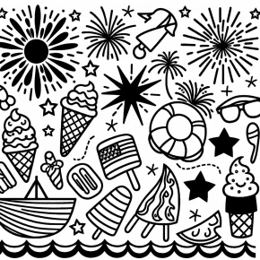 month july coloring pages