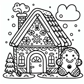 free coloring pages gingerbread house