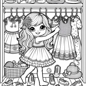 chloe's closet coloring pages