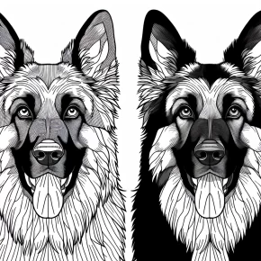 realistic german shepherd coloring pages