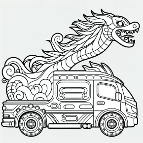 a car with a dragon tail.