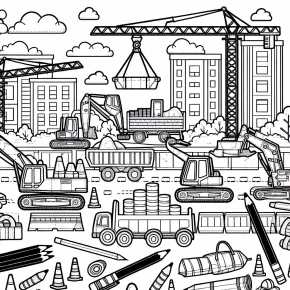 construction coloring pages pdf