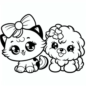 hello kitty and cinnamoroll coloring pages