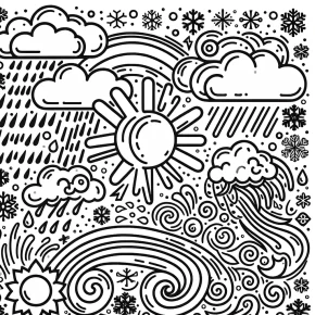 free weather coloring pages