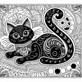 halloween black cat coloring pages