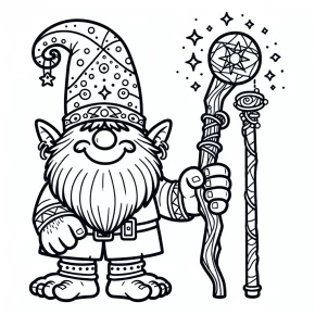 a troll with a magical staff.