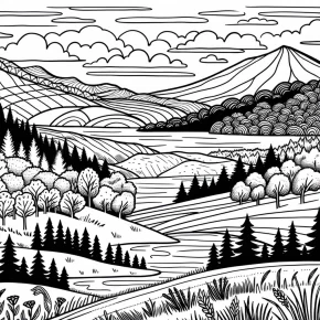 coloring pages of landscapes