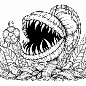 mario piranha plant coloring pages