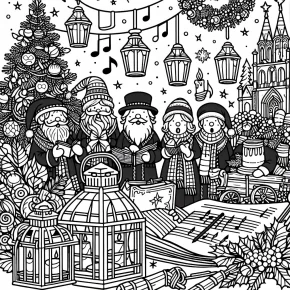 a christmas carol coloring pages