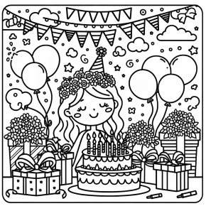 happy birthday mommy coloring pages