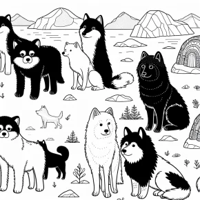 arctic dogs coloring pages