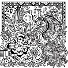 mexican folk art coloring pages