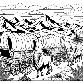 oregon trail coloring pages