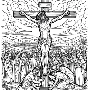 coloring pages of the crucifixion