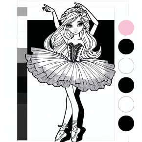 ballerina barbie coloring pages