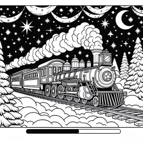 coloring pages polar express