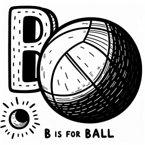 b is for ball.