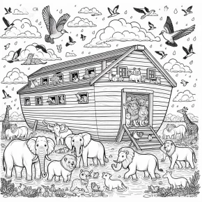 noah coloring pages