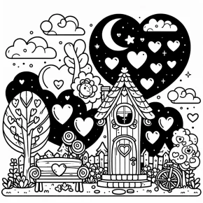 sanrio valentines coloring pages