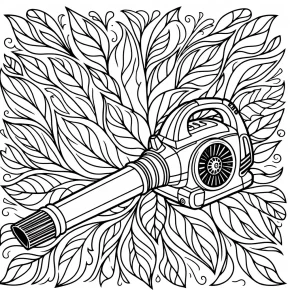 leaf blower coloring pages