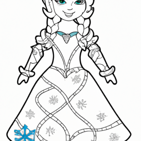 elsa coloring page