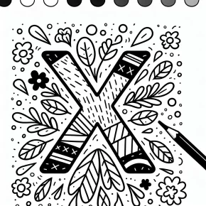 coloring pages letter x