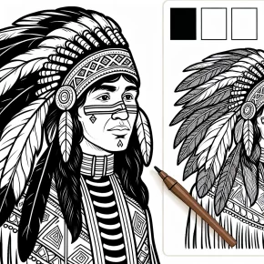 native american indian coloring pages