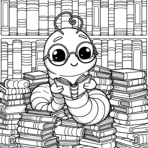 bookworm coloring pages