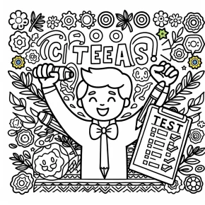 test motivation coloring pages