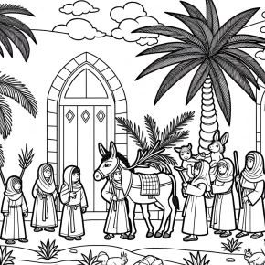 preschool palm sunday coloring pages