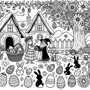 easter story coloring pages