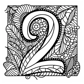 coloring pages of the number 2