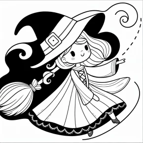 printable witch coloring pages