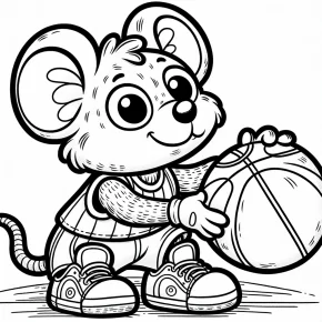 mickey mouse basketball coloring pages