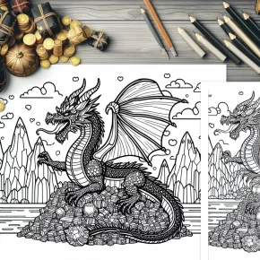 a dragon on a treasure hoard.