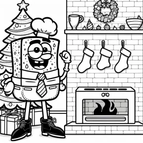 spongebob coloring pages christmas