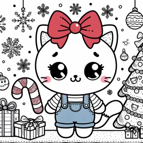 hello kitty christmas printable coloring pages