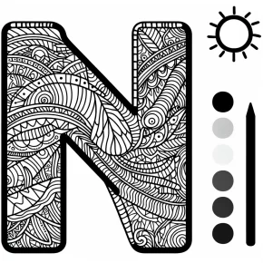 letter n coloring pages