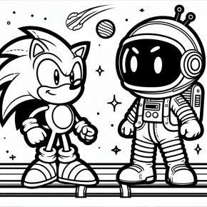 sonic among us coloring pages