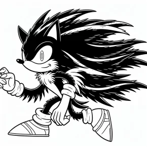 werewolf sonic coloring pages