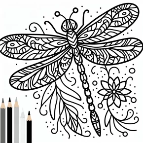 dragonfly coloring pages printable