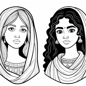 coloring pages of mary and martha