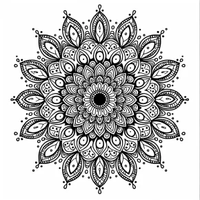 a mandala with teardrop shapes.