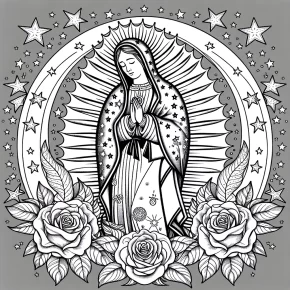 virgen de guadalupe coloring pages