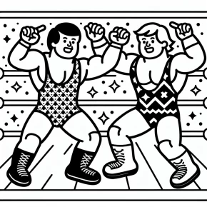 printable wrestling coloring pages