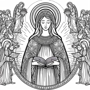 catholic coloring pages mary