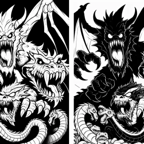 coloring pages of scary dragons